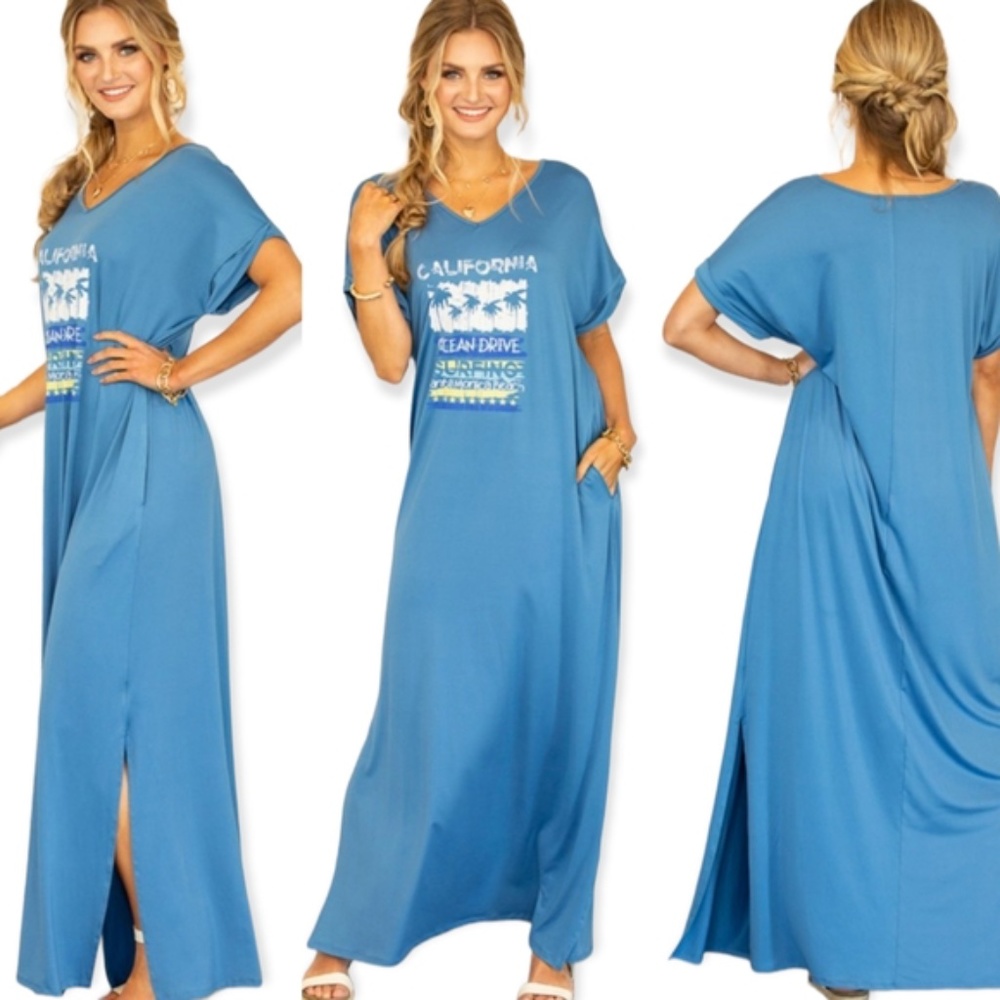 Ninexis Brand California Ocean Surf Tee Dress